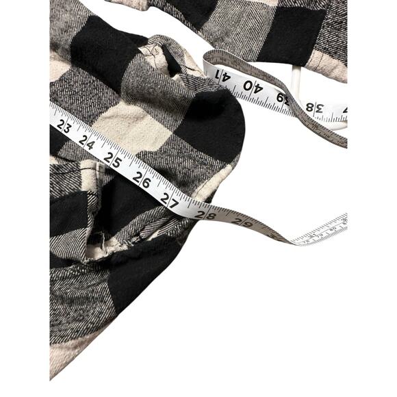 Burnside Black and White Flannel Button Down Men's Size XL - Picture 6 of 6